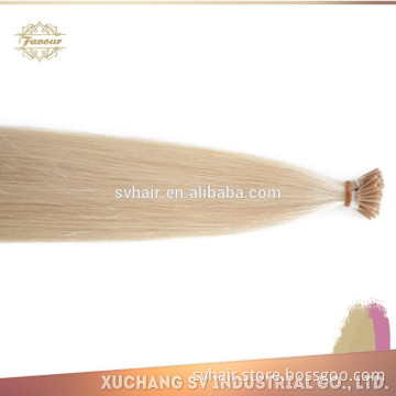 pre bonded stick I tip human hair Blonde Double drawn 100% unprocessed russian hair keratin I tip human remy hair extension 613#